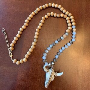 Cattle Skull fashion necklace